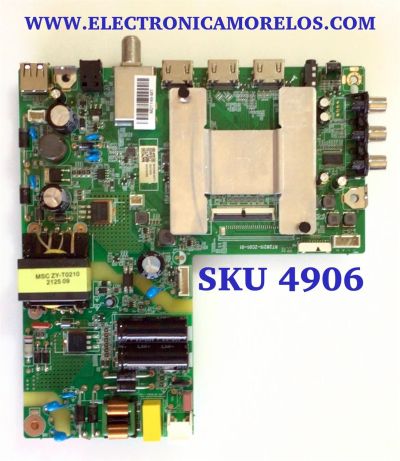 MAIN-FUENTE  PARA SMART TV ONN / NUMERO DE PARTE RT28211-ZC01-01 / M10/2065-04771 / 20211019 / 2010101250 / DISPLAY CC430LV2D / MODELO 100069992 / M,ODELO DE 43''